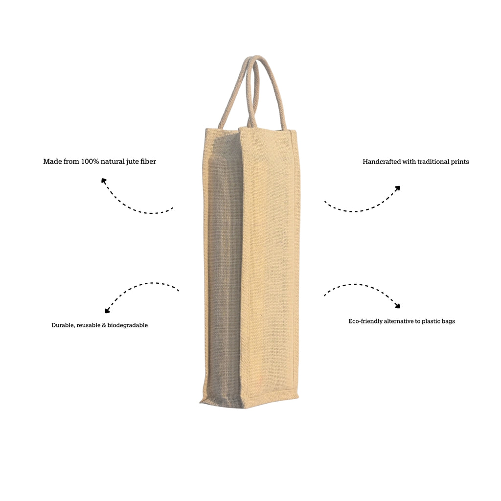 Shanti | Plain Jute Bottle Carrier