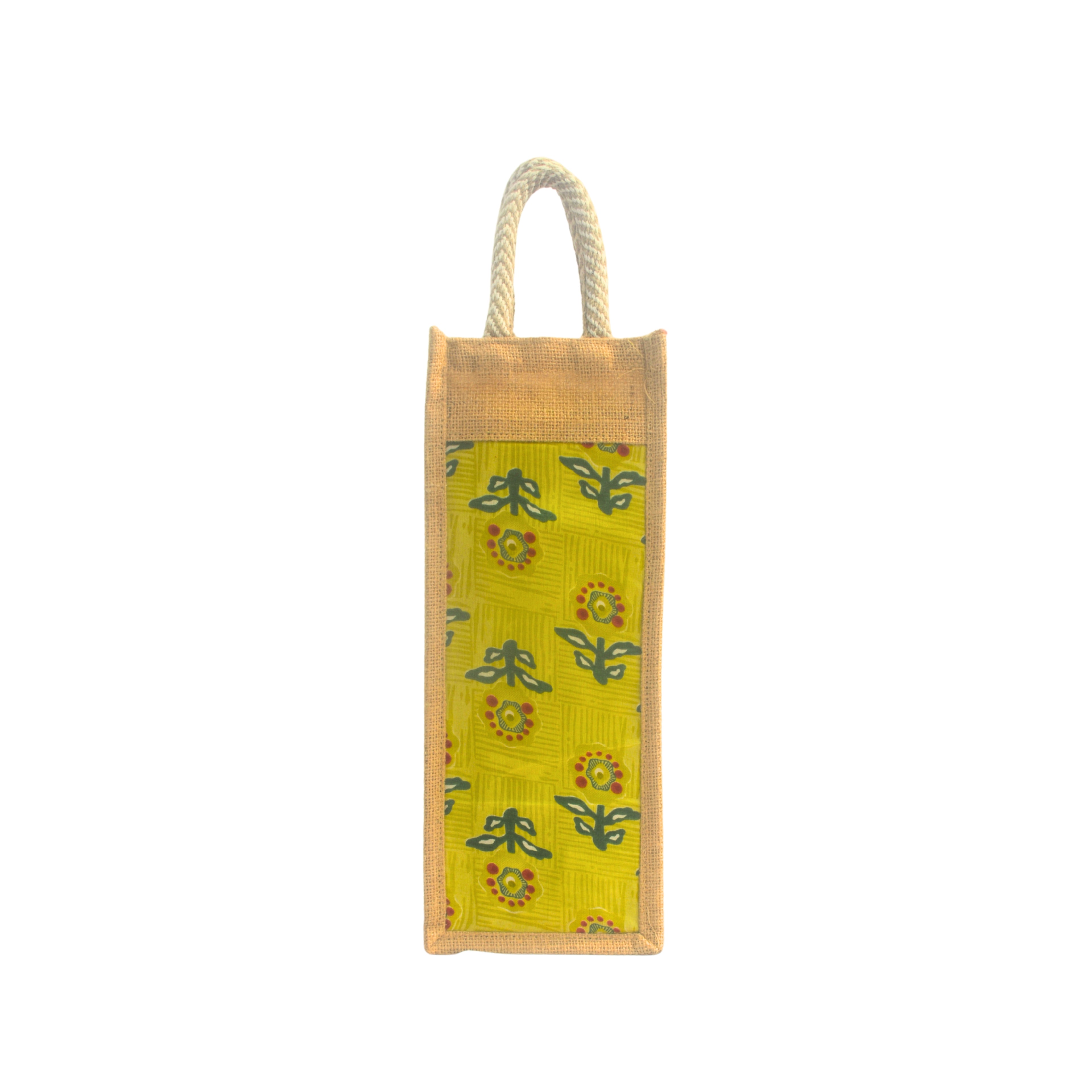 Paat | Printed Bottle Carrier Jute Bag