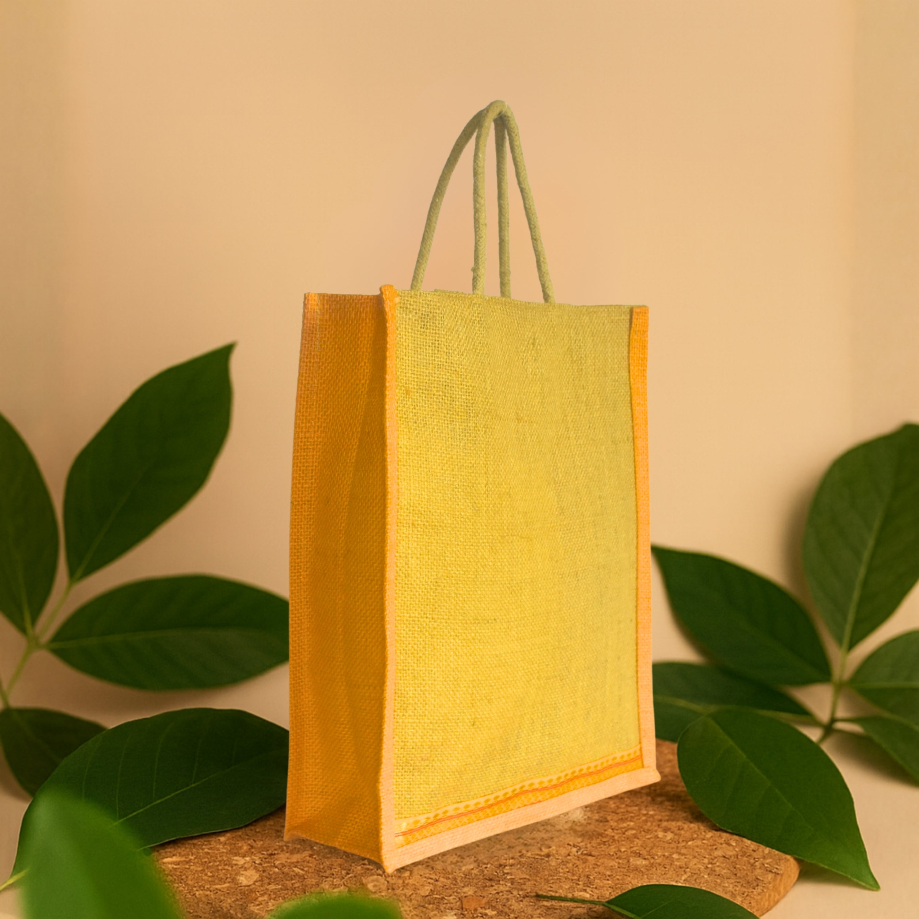 Iti Yellow | Small Jute Shopping Bag