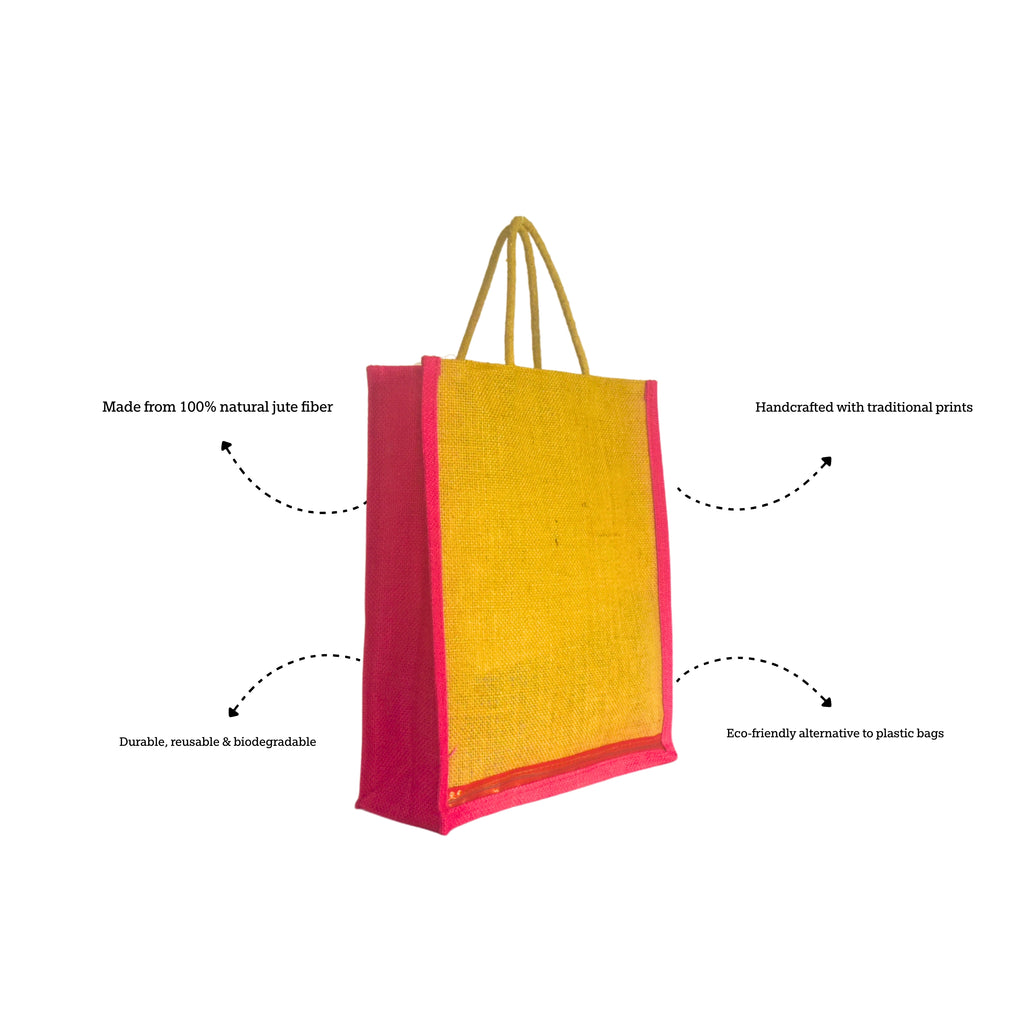 Iti Pink | Small Jute Shopping Bag