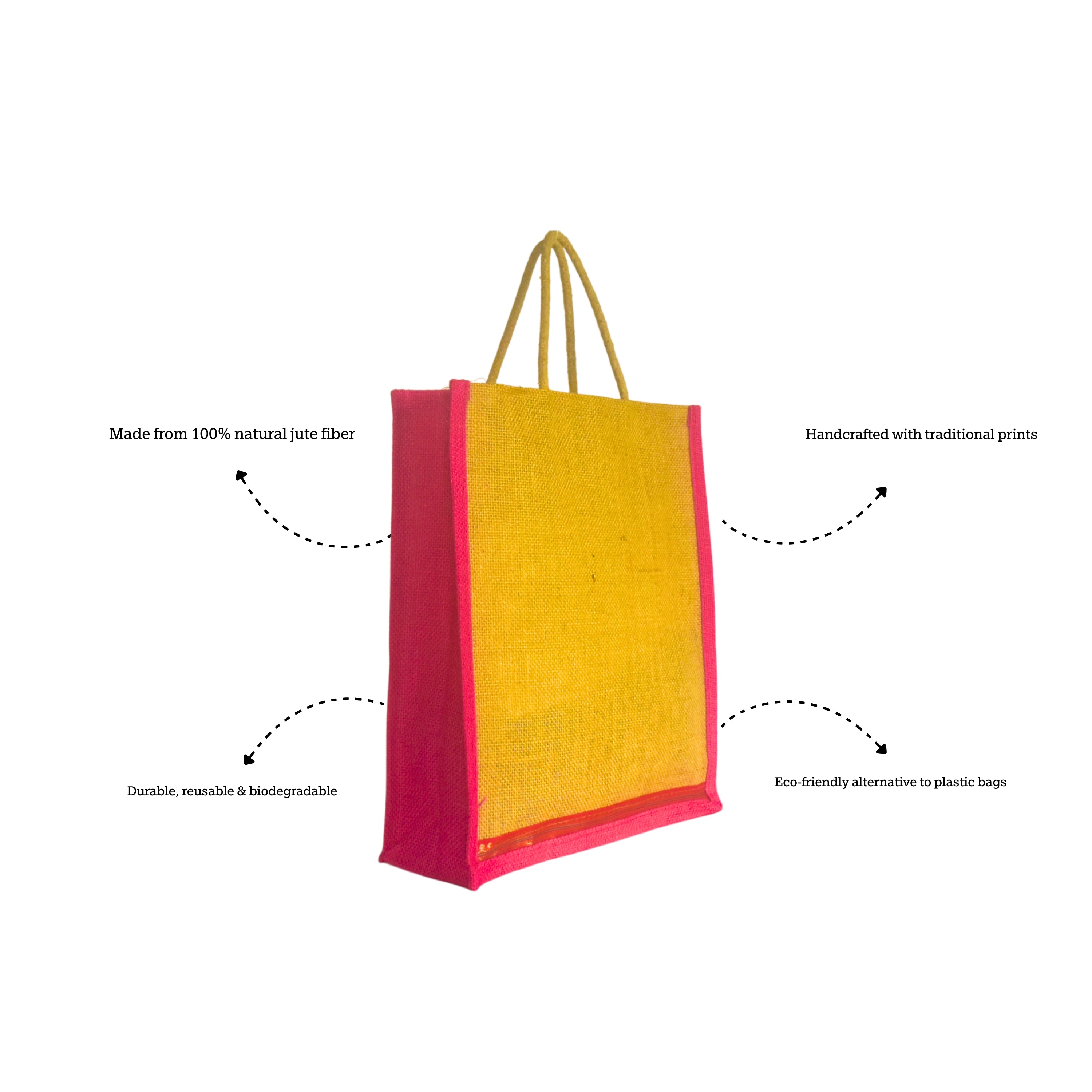 Iti Pink | Small Jute Shopping Bag