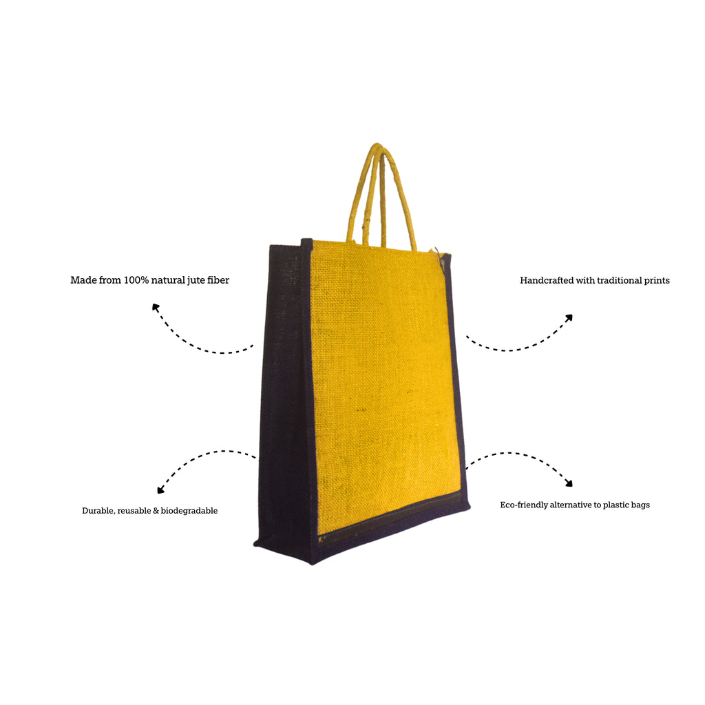 Iti Violet | Small Jute Shopping Bag