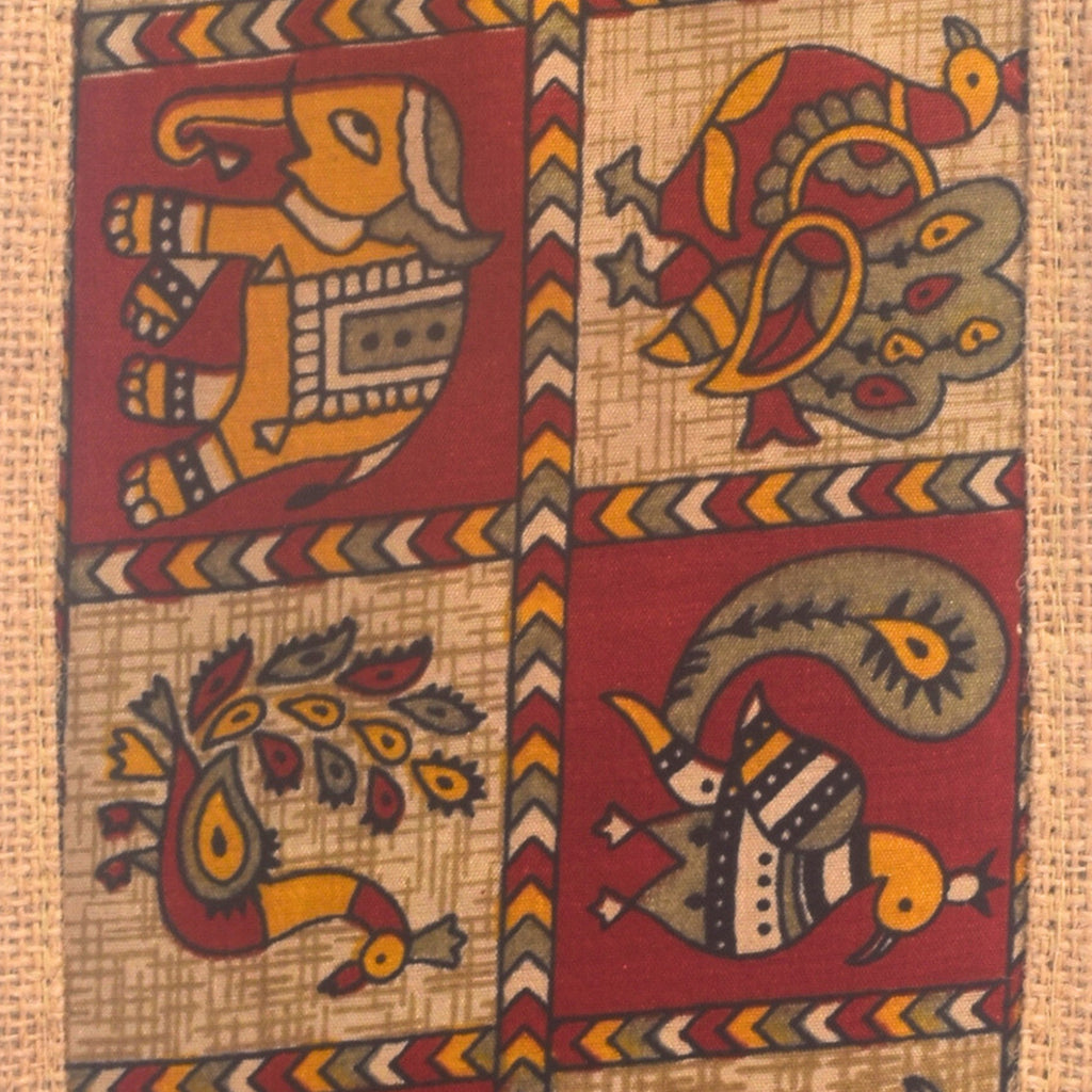 Madhubani | Printed Bottle Carrier Jute Bag