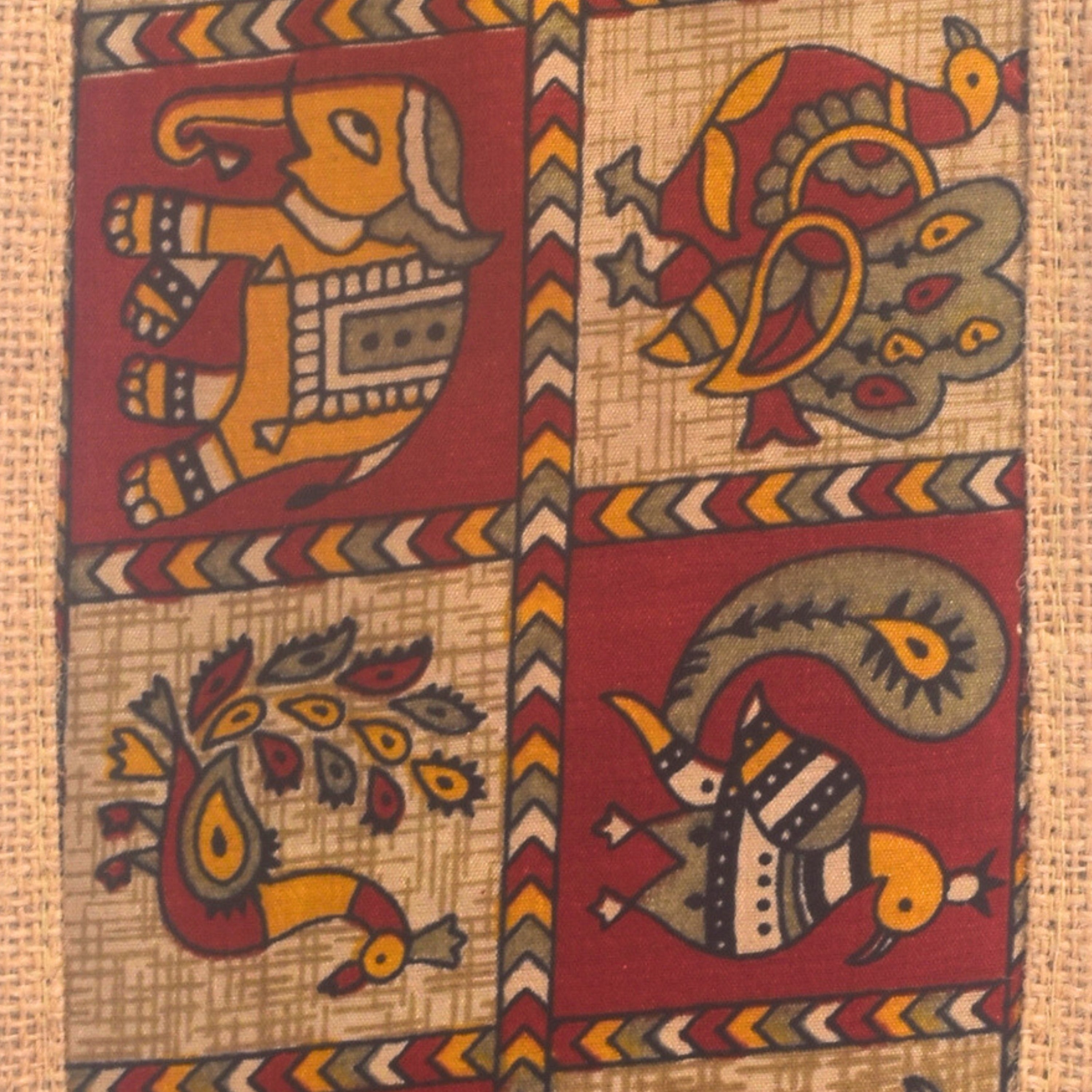 Madhubani | Printed Bottle Carrier Jute Bag